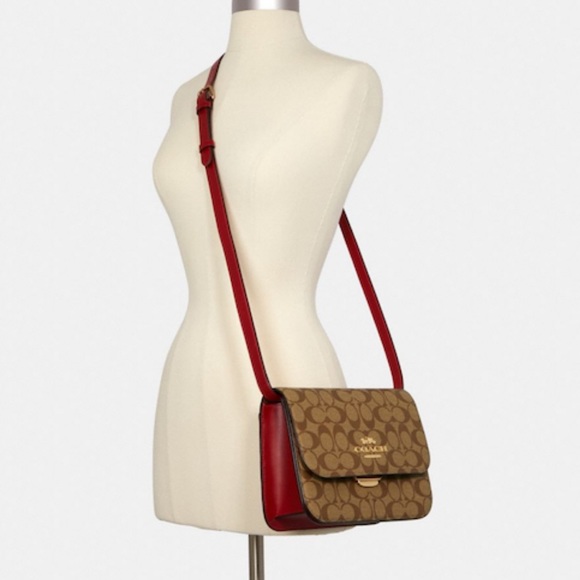 Coach Brynn Flap Crossbody In Signature Canvas Bag - Picture 1 of 12